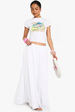 Boohoo Womens Woven A-Line Maxi Skirt - - M