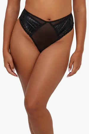 Playful Promises Womens Jacinda Embroidered Dd+ Thong - - 10
