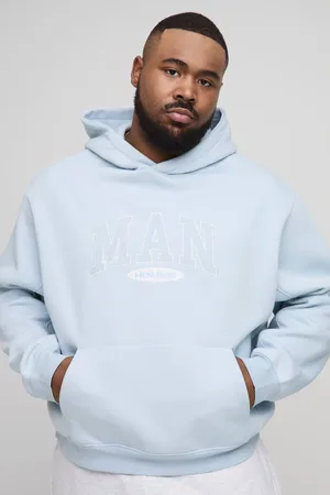Boohoo Plus Oversized Boxy MAN Applique Hoodie - - 4XL