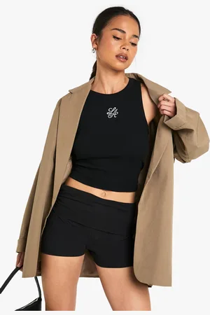 Boohoo Womens Cotton Fold Over Booty Short - - 10