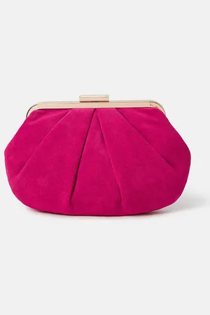 Accessorize Womens Pleated Suedette Clutch Bag - - One Size