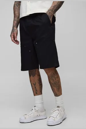 Boohoo Tall Relaxed Fit Elasticated Waist Carpenter Shorts - - XL