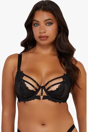 Playful Promises Womens Eleanor Strappy Embroidery Balconette Bra - 42C
