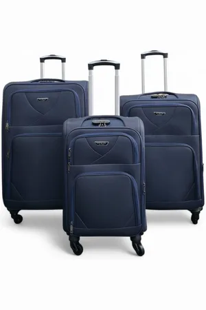 Infinity Soft Shell Lightweight Nylon 4 Wheel Travel Case Holiday Suitcase - - Medium