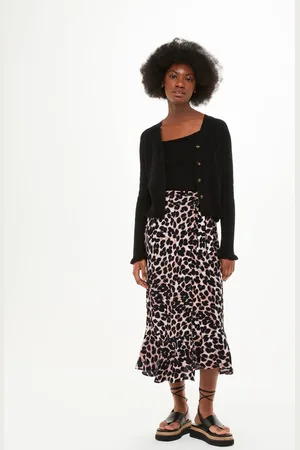 Whistles Womens Leopard Spot Wrap Skirt Leopard Print - - 8