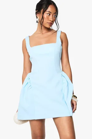 Boohoo Womens Square Neck Full Skirt Mini Dress - - 14