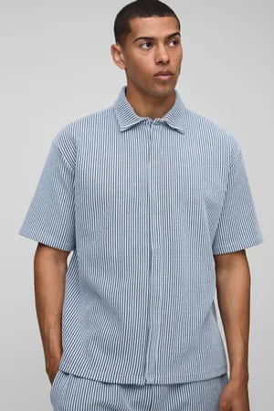 Boohoo Oversized Two-Tone Ribbed Jersey Shirt - - XL