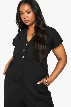 Boohoo Womens Plus Gold Button Structured Waistcoat - - 26