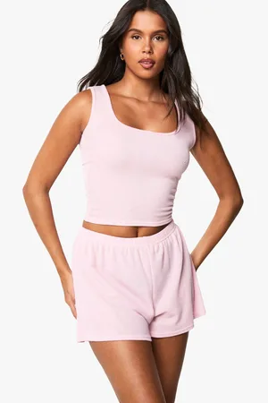 Boohoo Womens Loungewear Soft Rib Mix & Match Shorts - - 14