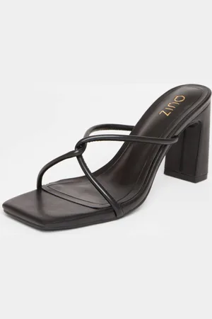 Quiz Womens Twist Front Strappy Block Heels - 4