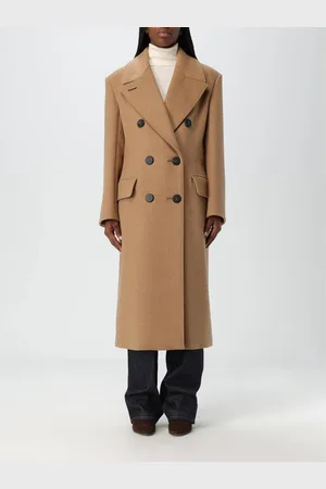 Max Mara Camel Hair Coat Double Breasted Maxi Women - - 38