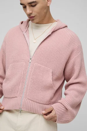 Boohoo Boxy Fit Knitted Hoodie - - M