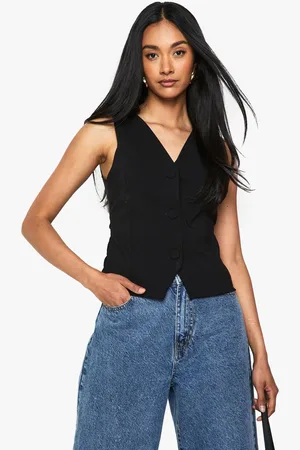 Boohoo Womens Super Stretch Button Waistcoat - - 16