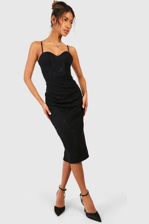 Boohoo Womens Lace Corset Midi Dress - - 16