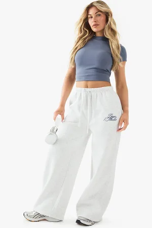 Boohoo Womens DSGN Studio Contrast Script Straight Leg Jogger - - M