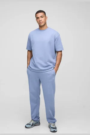 Boohoo Oversized Interlock T-Shirt And Jogger Tracksuit - - M