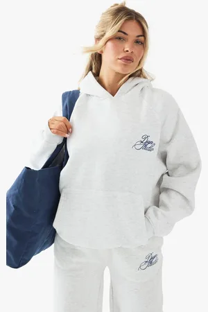 Boohoo Womens DSGN Studio Script Oversized Hoodie - - M