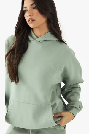 Boohoo Womens DSGN Studio Embroidered Oversized Hoodie - - S