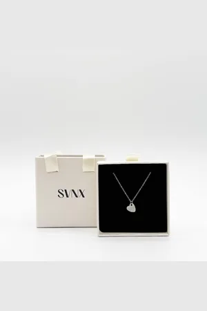 SVNX Womens Mini Heart Pendant Necklace in Silver - - One Size