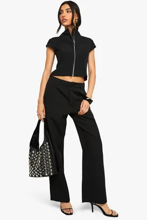 Boohoo Womens Tailored Straight Leg Trouser - - 10