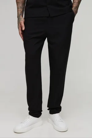 Boohoo Tall Elasticated Waist Technical Stretch Slim Trousers - - M
