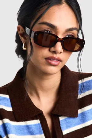 Boohoo Womens Tortoiseshell Frame Square Sunglasses - - One Size