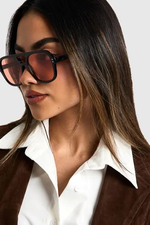 Boohoo Womens Retro Aviator Sunglasses - - One Size