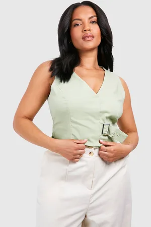 Boohoo Womens Plus Buckle Detail Waistcoat - - 22