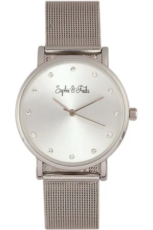 Sophie And Freda Womens Savannah Mesh Bracelet Watch with Swarovski Crystals - - One Size
