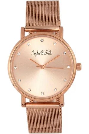 Sophie And Freda Womens Savannah Mesh Bracelet Watch with Swarovski Crystals - - One Size