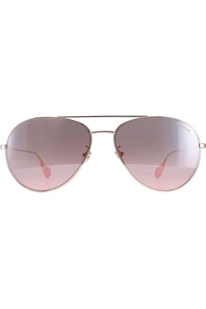 Moncler Aviator Shiny Rose Gold Brown Pink Gradient ML0110-K - - One Size