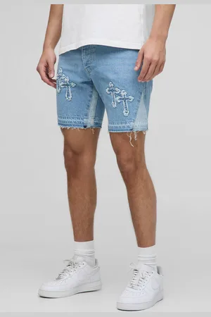 Boohoo Slim Fit Cross Applique Gusset Shorts - - 36
