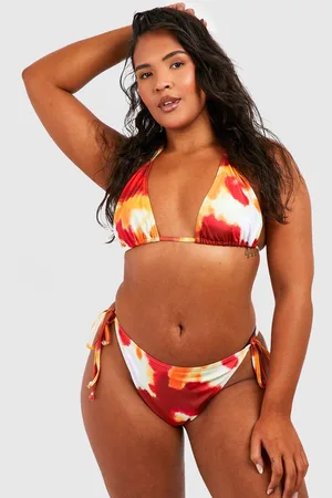 Boohoo Womens Plus Tie Die Bikini Set - - 28