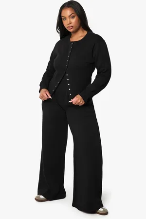 Boohoo Womens Plus Deep Hem Popper Bomber Sweatshirt Tracksuit - - 16