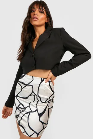 Boohoo Womens Abstract Pelmet Mini Skirt - - 8