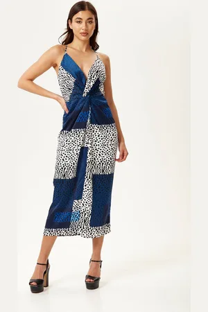 Liquorish Womens Cami Midi Dress in Animal Print - 18