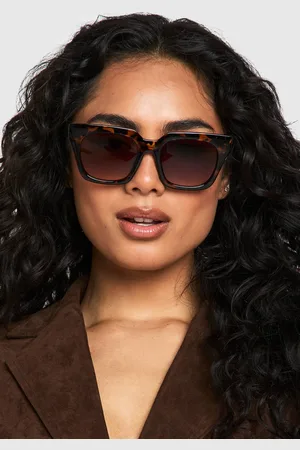 Boohoo Womens Oversized Tortoise Shell Square Sunglasses - - One Size