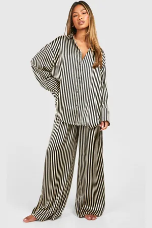 Boohoo Womens Stripe Oversized Pyjama Set - - 6