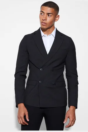 Boohoo Super Skinny Double Breasted Suit Jacket - - 38
