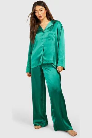Boohoo Womens Oversized Satin Pyjama - - 12