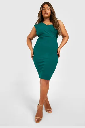 Boohoo Womens Plus One Shoulder Midi Dress - - 22
