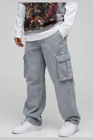 Boohoo Acid Wash Relaxed Cord Cargo Trouser - - 32R