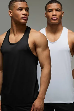 Boohoo Man Active Lightweight Essentials Gym Vest 2 Pack - - M