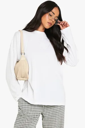 Boohoo Womens Basics Oversized Long Sleeve T-Shirt - - 8