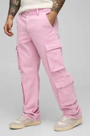 Boohoo Relaxed Acid Wash Corduroy Multi Pocket Cargo Trousers - - 32R
