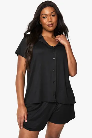 Boohoo Womens Plus Short Sleeve & Short PJ Set - - 16