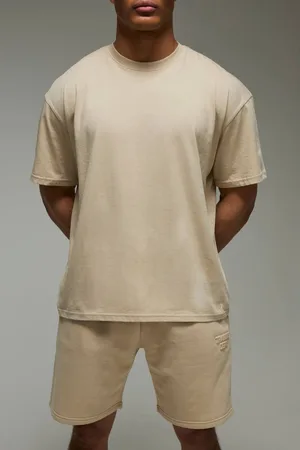 Boohoo Man Active Training Dept Oversized Embossed T-shirt & Short Set - - M