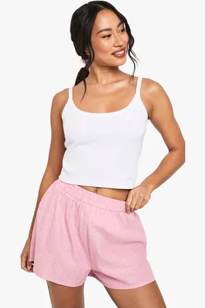 Boohoo Womens Cotton Pinstripe Pyjama Short - - 10