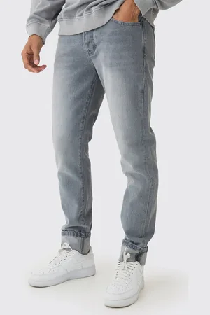 Boohoo Slim Fit Turn Up Hem Jeans - - 30R