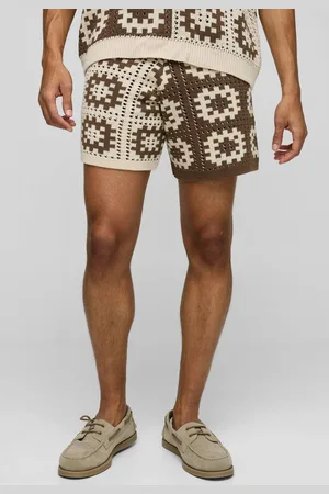 Boohoo Relaxed Crochet Knit Short - - XL